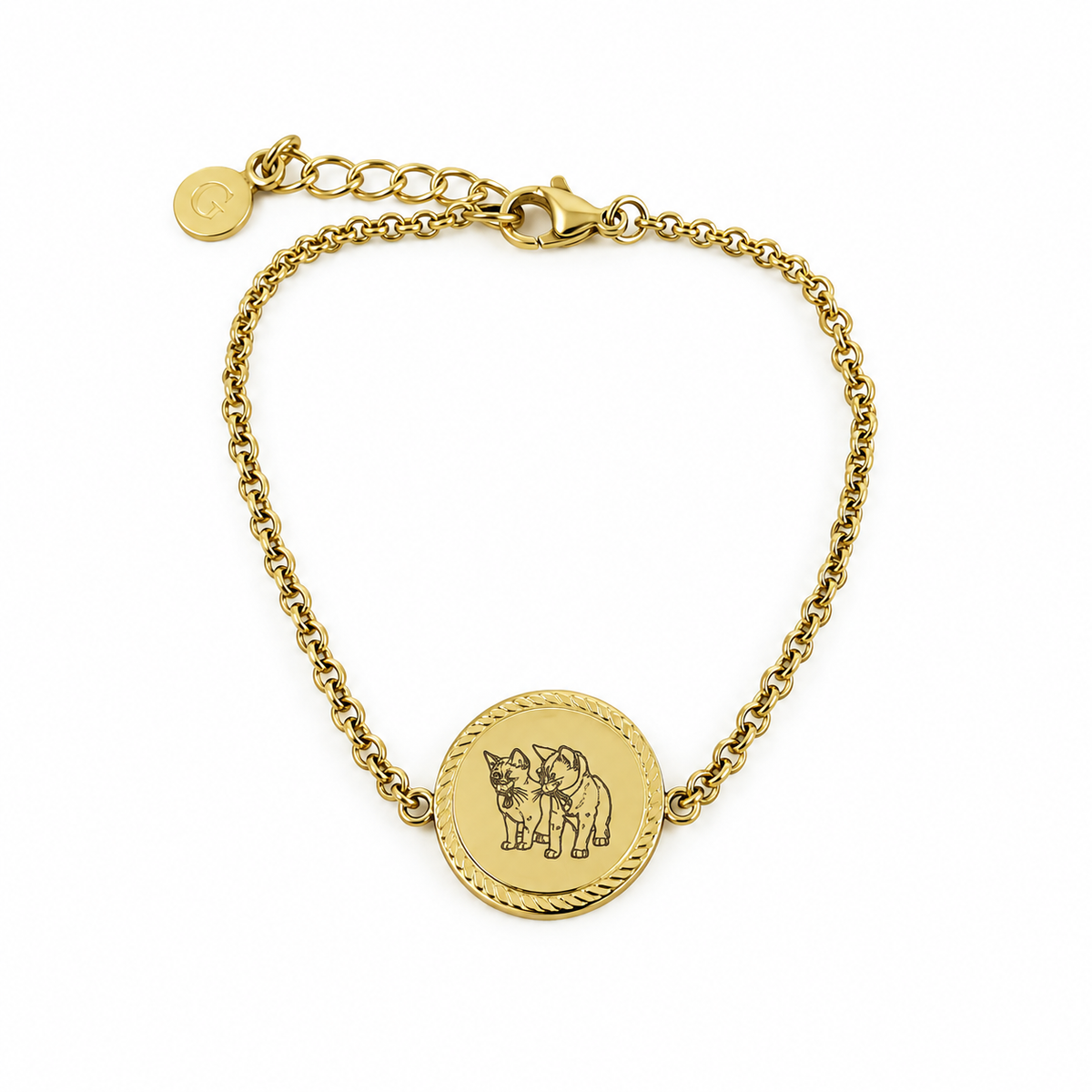 Pulseira Personalizada Redonda Trabalhada c/ Fotografia