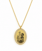 Colar Personalizado Oval c/ Brilhantes