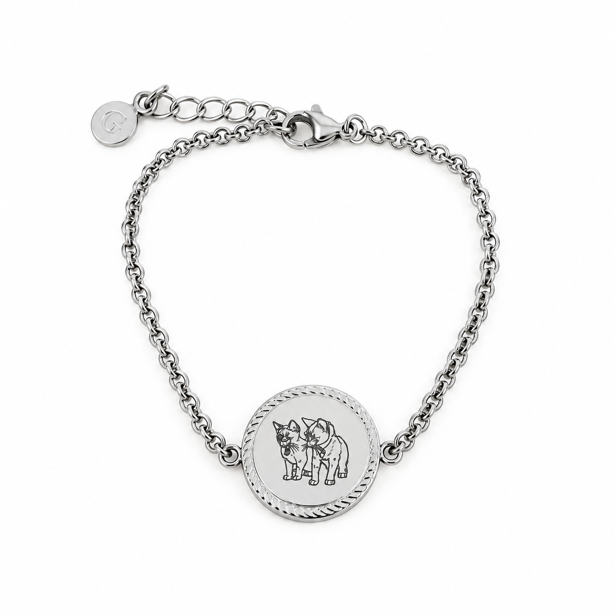 Pulseira Personalizada Redonda Trabalhada c/ Fotografia