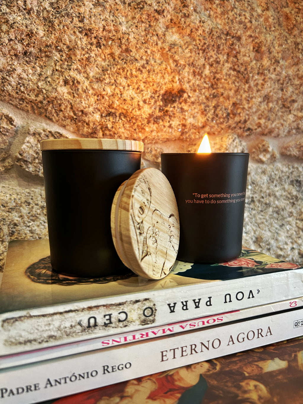 Vela Aromática Artesanal Frase Personalizada
