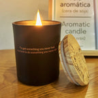Vela Aromática Artesanal Frase Personalizada