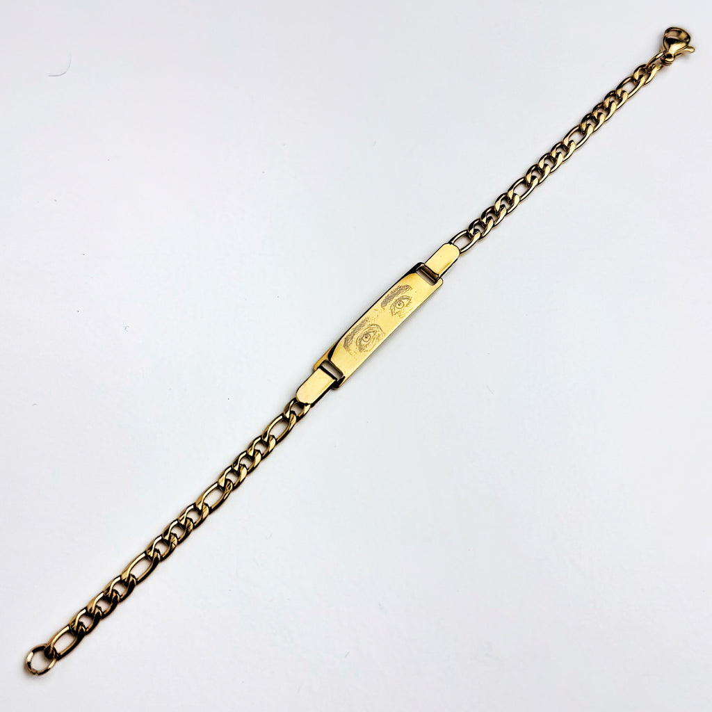 Pulseira Dourada Olhar Personalizada